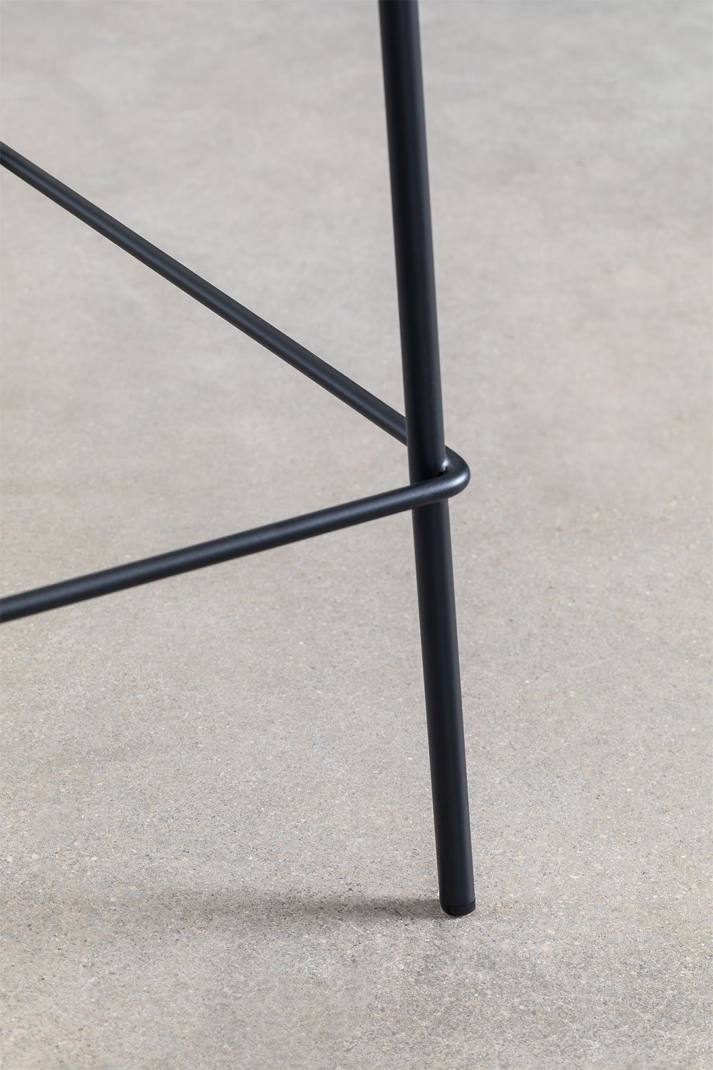2-Pack high stools 65 cm white and black iron legs Uit, gallery image 5