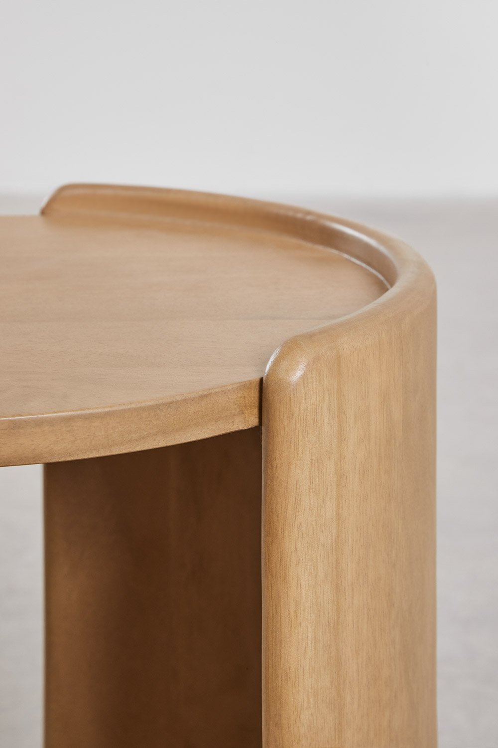 Oval bedside table 50x35 cm in Sidney mango wood, gallery image 2