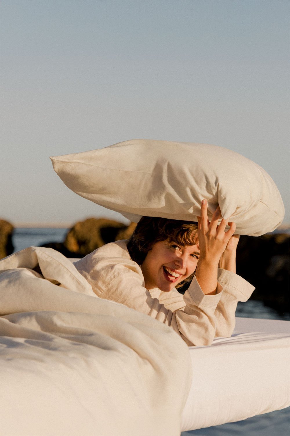 Set of 2 pillowcases in 160g/m² Sorana linen, gallery image 1