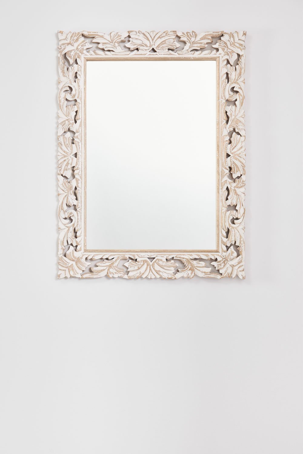 Rectangular wall mirror in mango wood Arnas, gallery image 3
