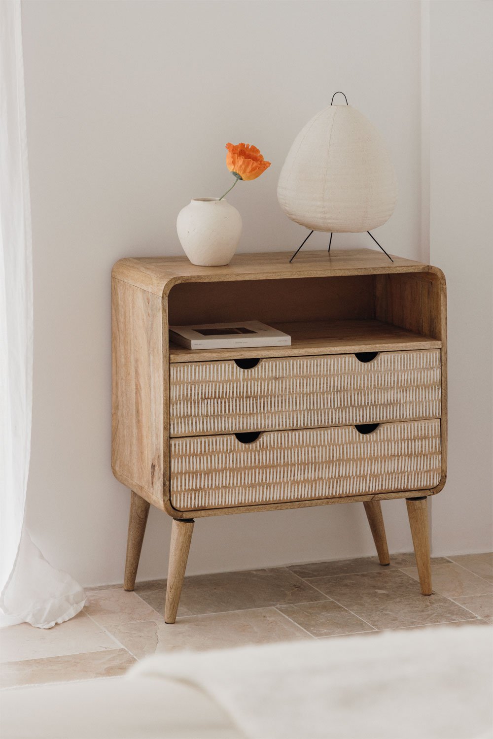 Yulara mango wood chest of drawers, gallery image 1