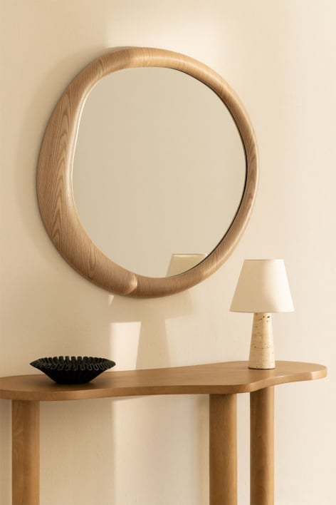 Round wall mirror Ø100 cm in Zunire MDF