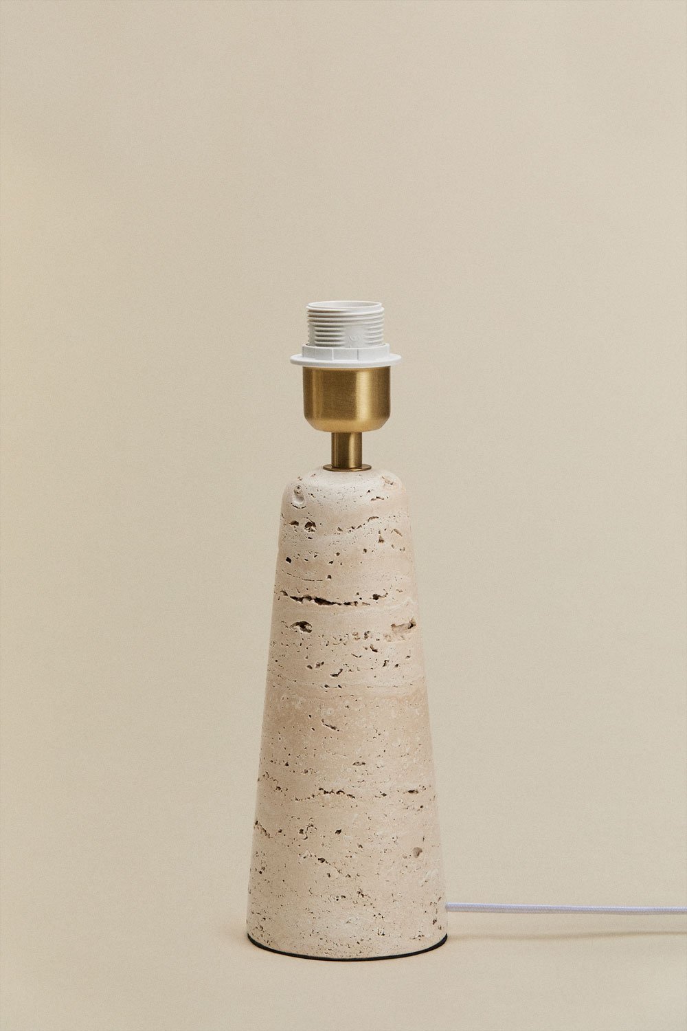 Davise travertine table lamp base, gallery image 1