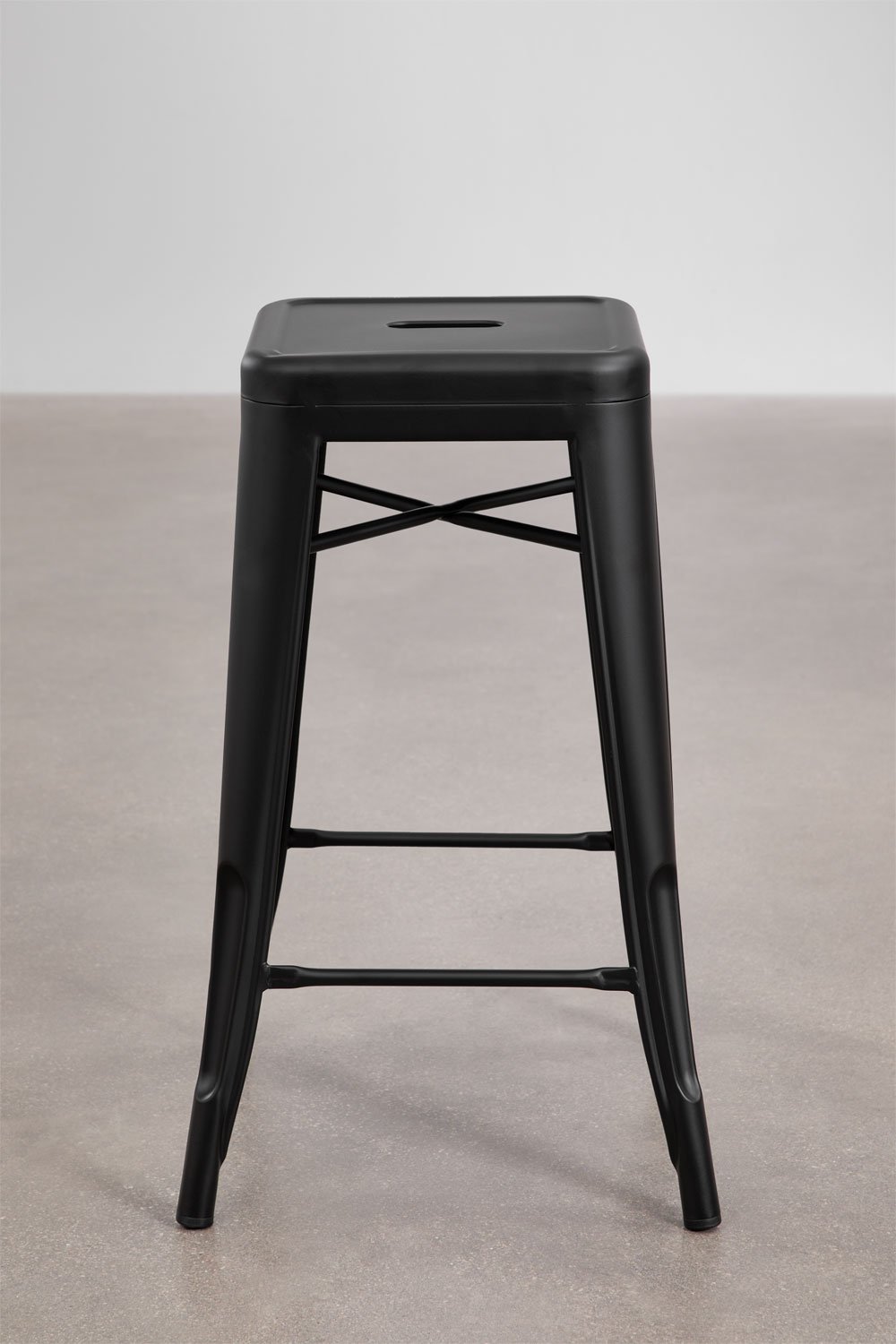Pack of 2 stackable high stools in Lix steel, gallery image 3