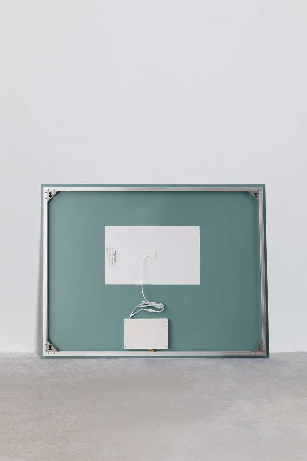 Rectangular wall mirror 120x90 cm for bathroom with LED light and anti-fog Riben, gallery image 6