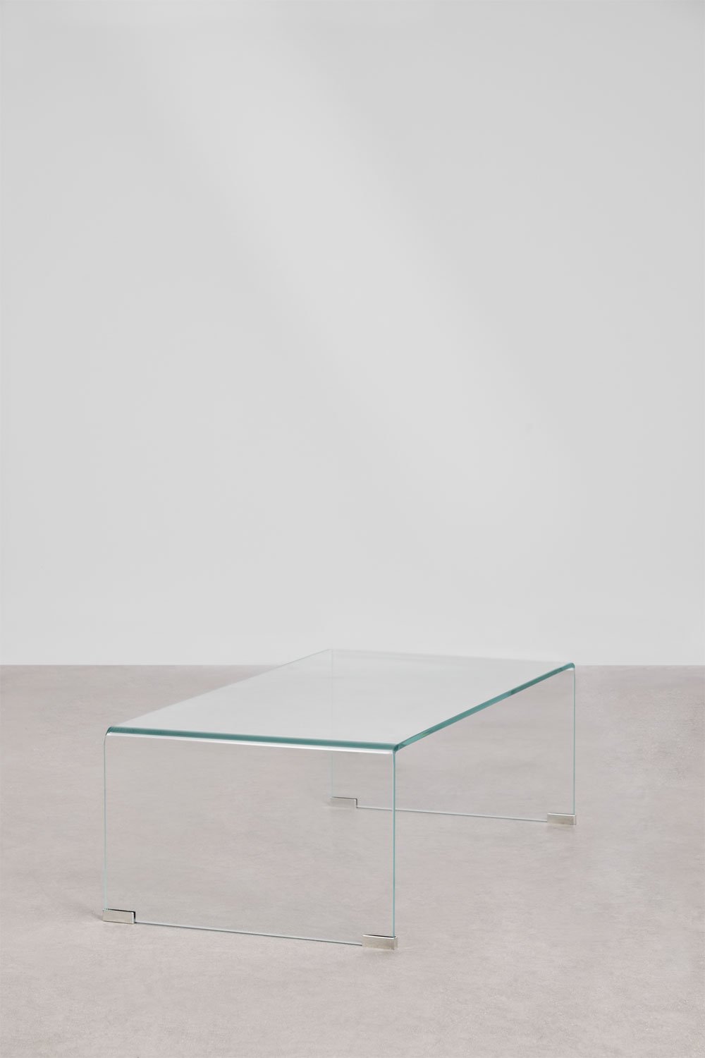 Coffee table in transparent glass (110x55 cm) Chris, gallery image 3