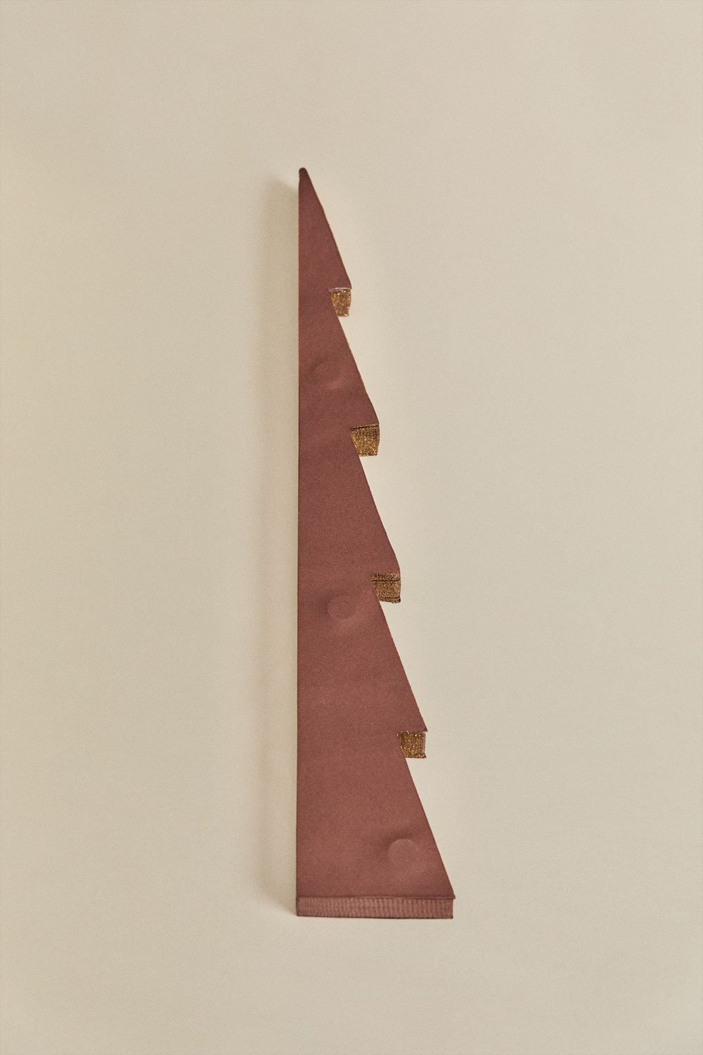 Pack of 3 cedar red paper Christmas trees 29.5 cm with glitter Jesper, gallery image 6