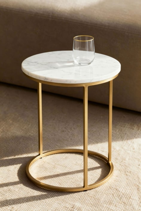 Marble Side Table (Ø37 cm) Kaley
