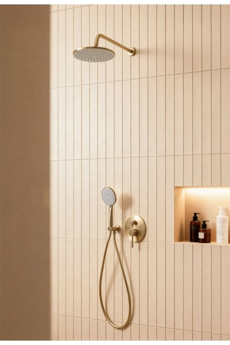 Orveta brass built-in shower column - Golden