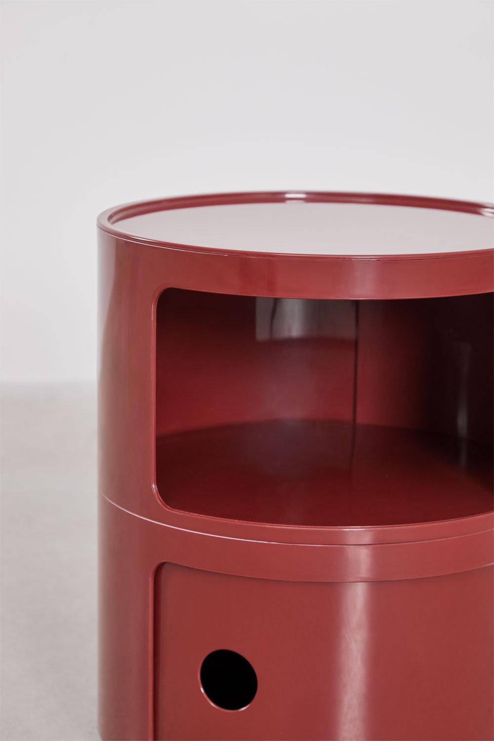 Pack of 2 round bedside tables Ø30 cm with shelves Babel, gallery image 6