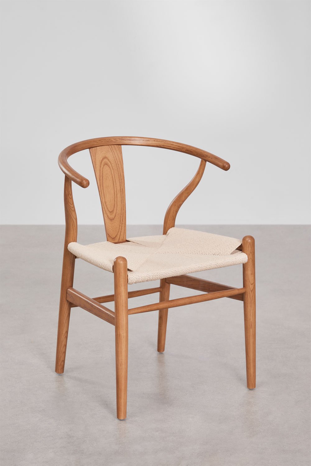 Pack of 4 dining chairs in elm wood Uish Edition, gallery image 2