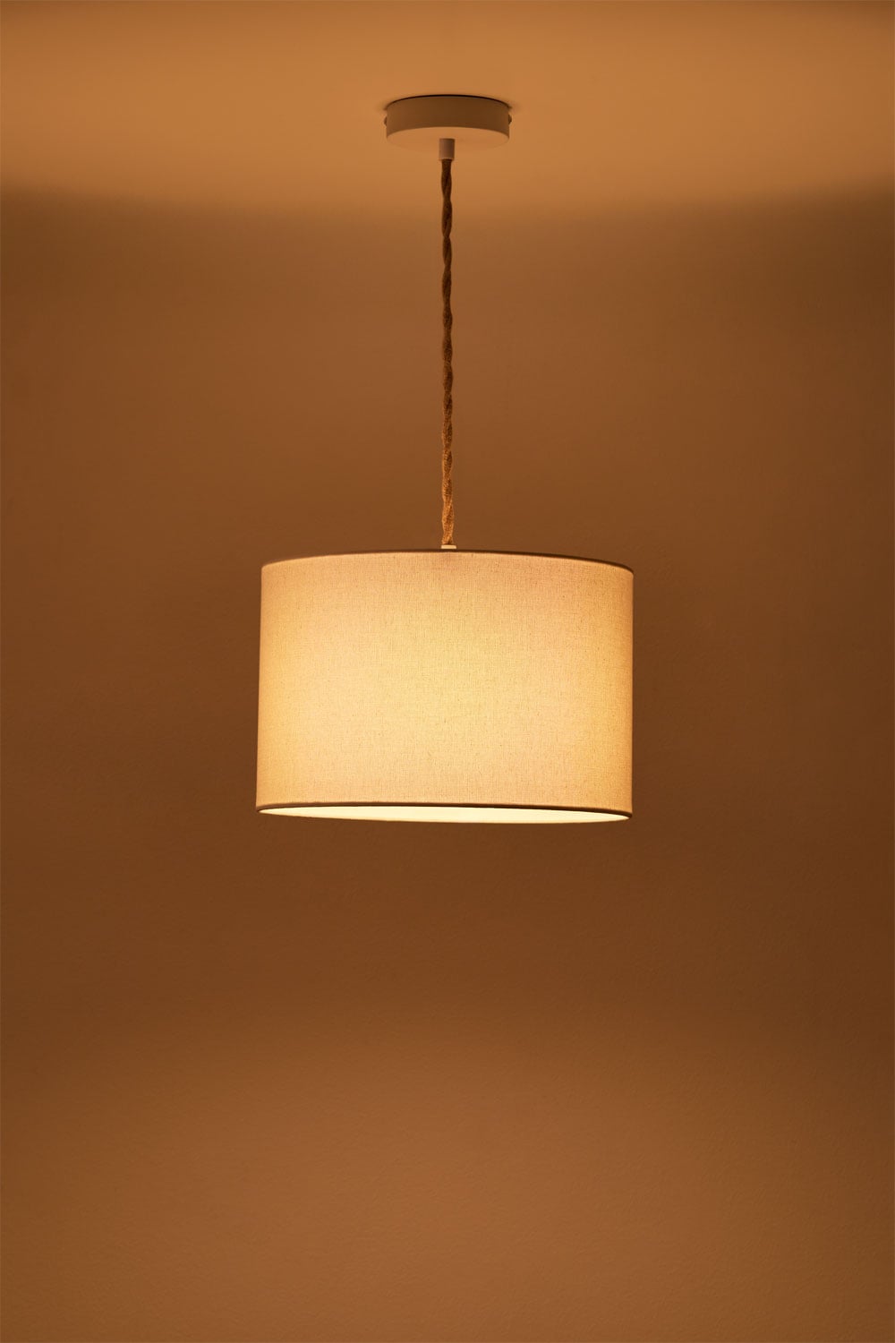 Arlina fabric pendant ceiling lamp, gallery image 2