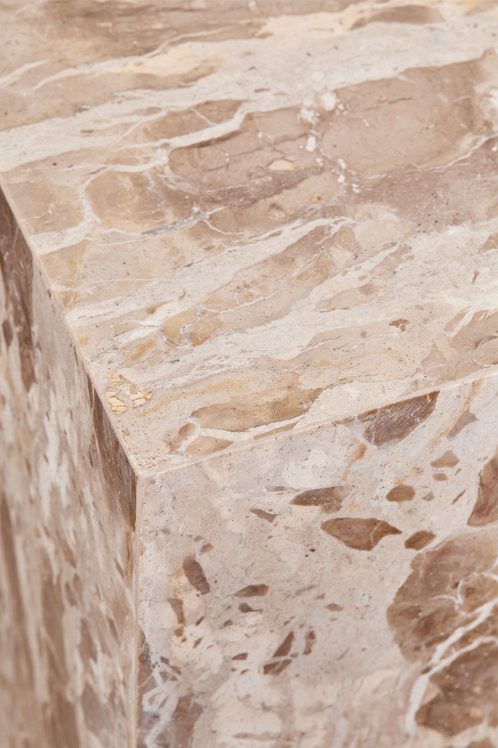 Pack of 2 square 35x35 cm nightstands in natural Aluret stone, gallery image 5