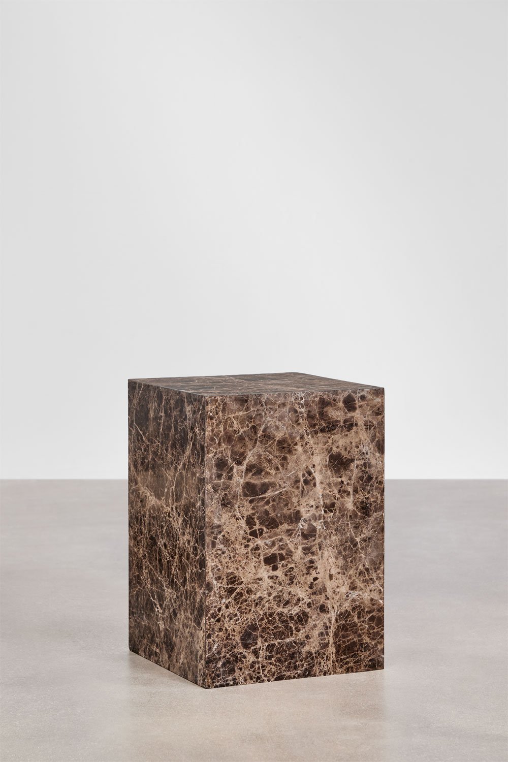 Pack of 2 square 35x35 cm nightstands in natural Aluret stone, gallery image 3