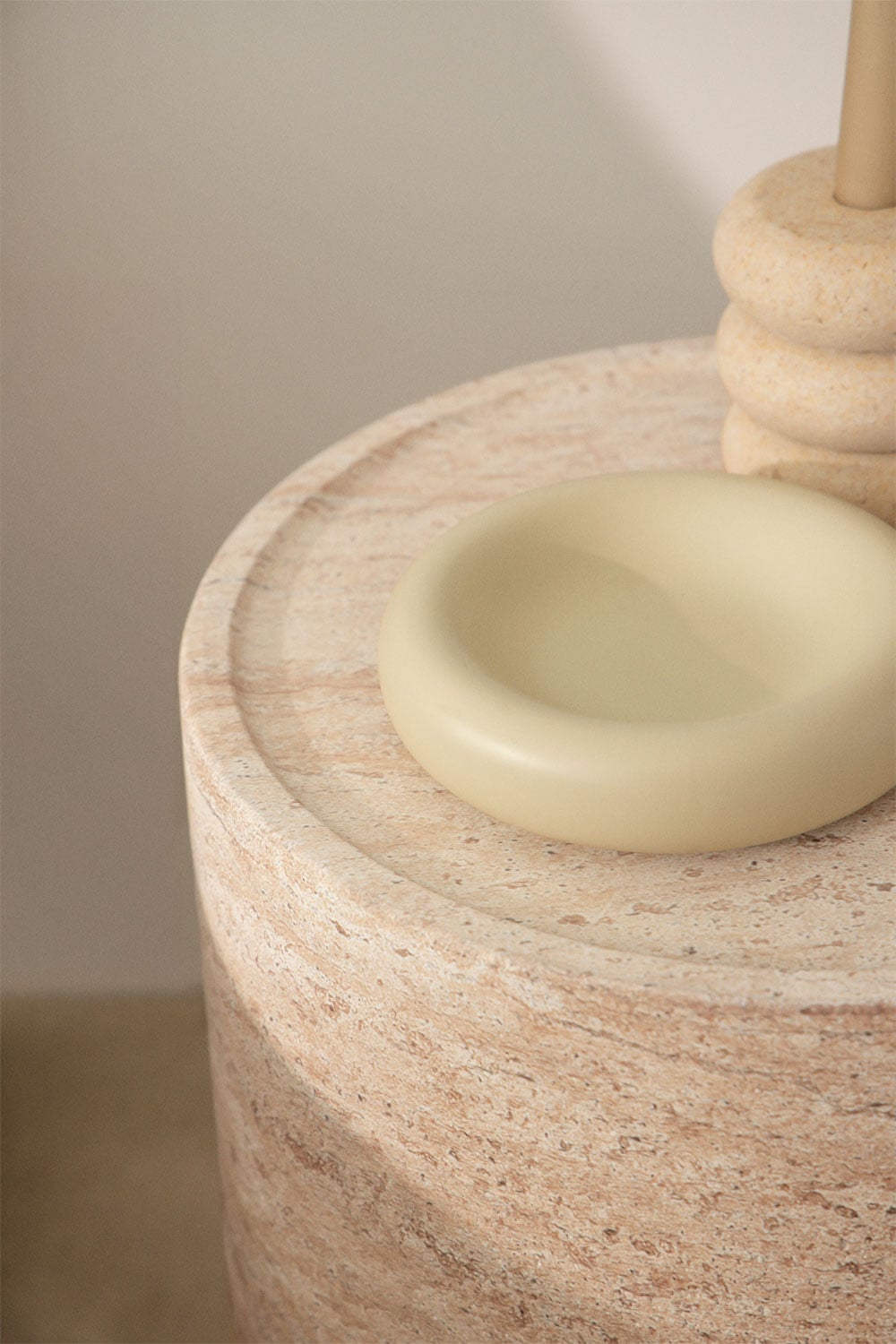 Pack of 2 round bedside tables Ø35 cm in Darwys cement, gallery image 2