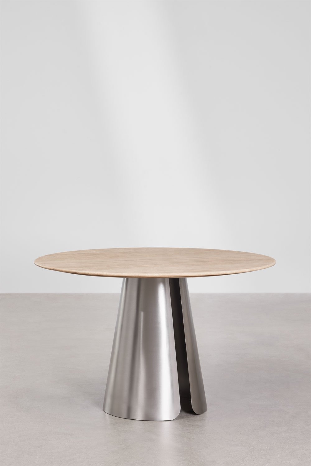 Baelor round dining table Ø120 cm in stainless steel, gallery image 3