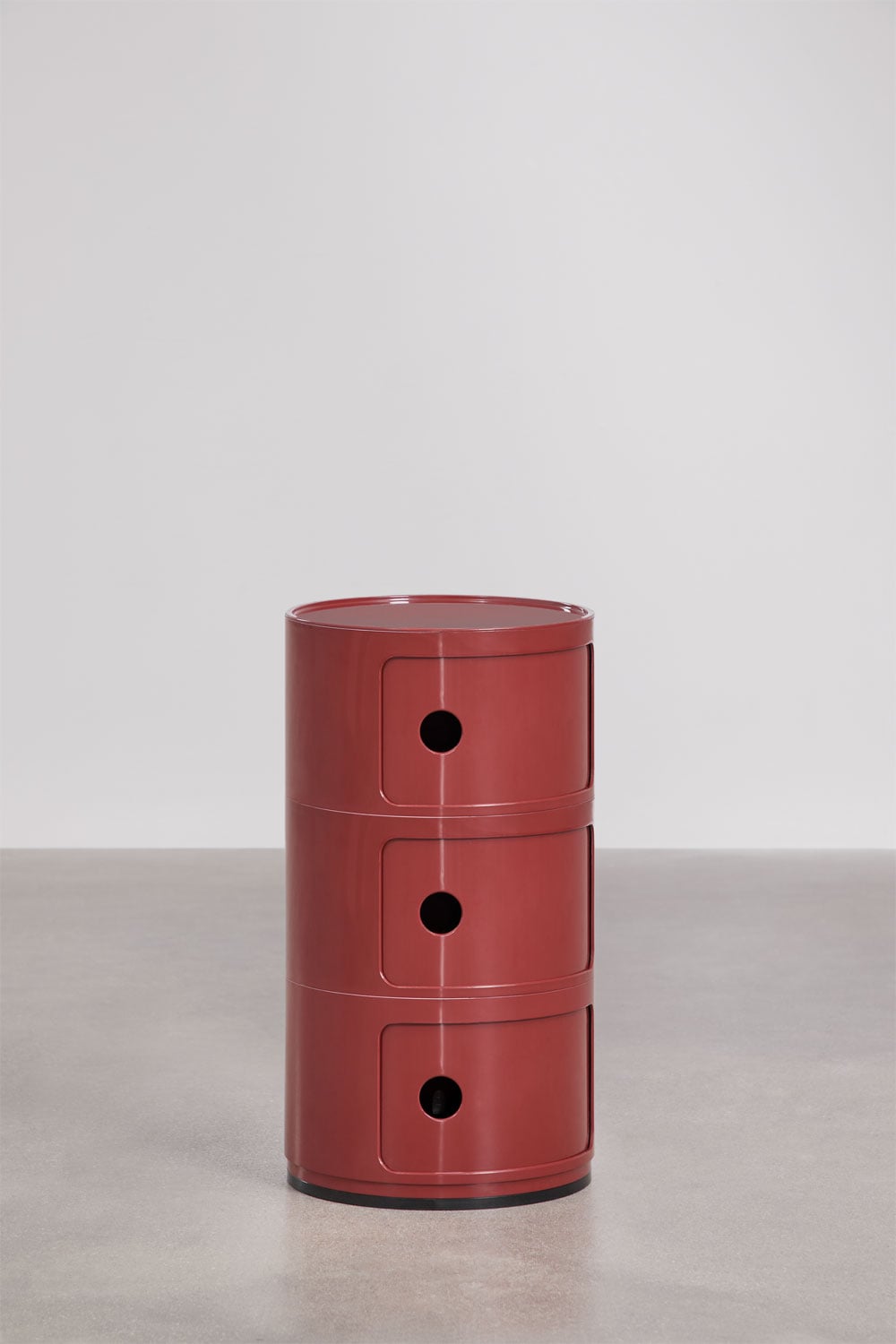 Pack of 2 round bedside tables Ø30 cm with shelves Babel, gallery image 3