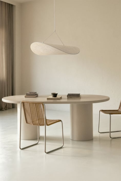Oval dining table 200x100 cm in MDF Rodeo