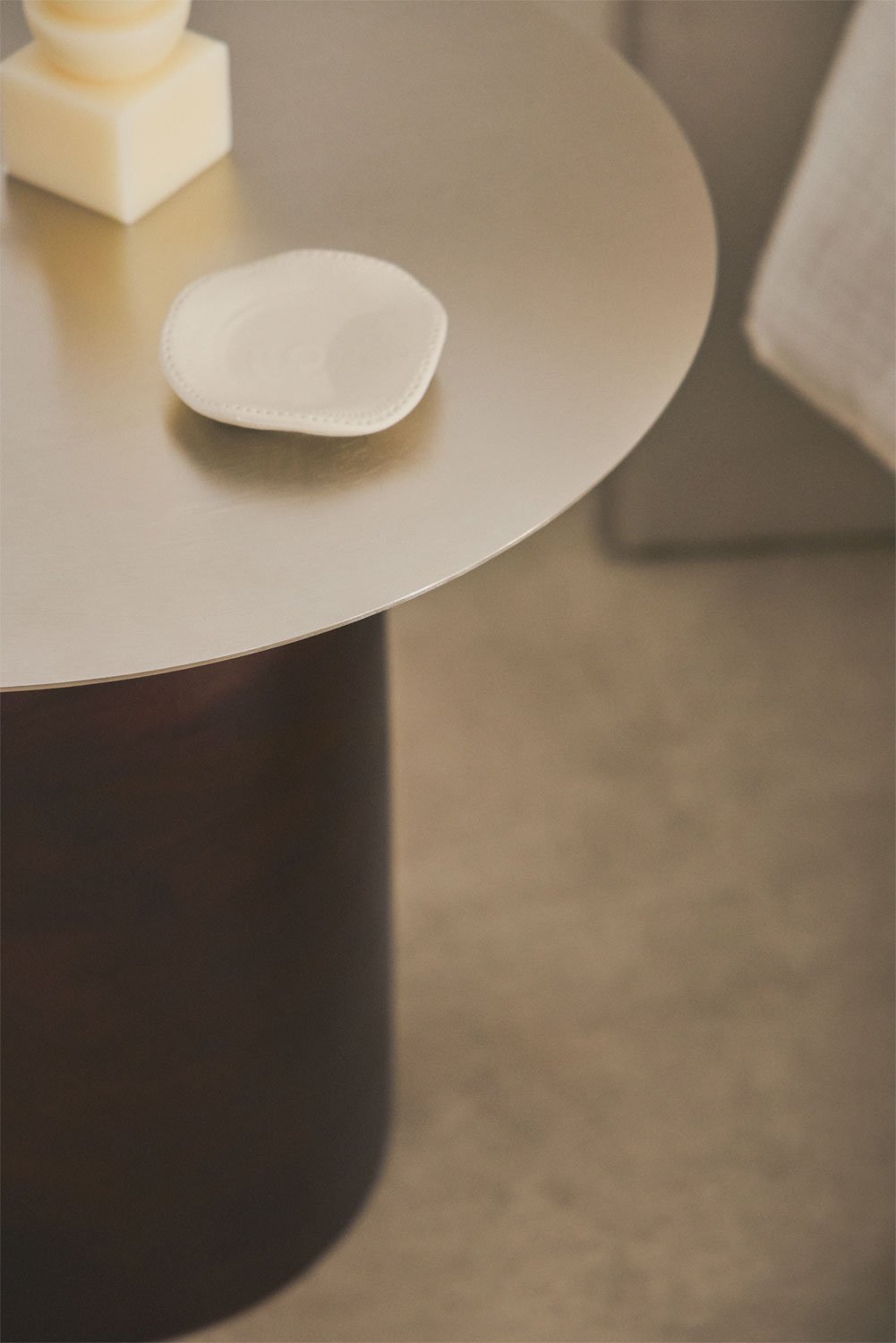 Pack of 2 round bedside tables Ø40 cm Alliser, gallery image 2