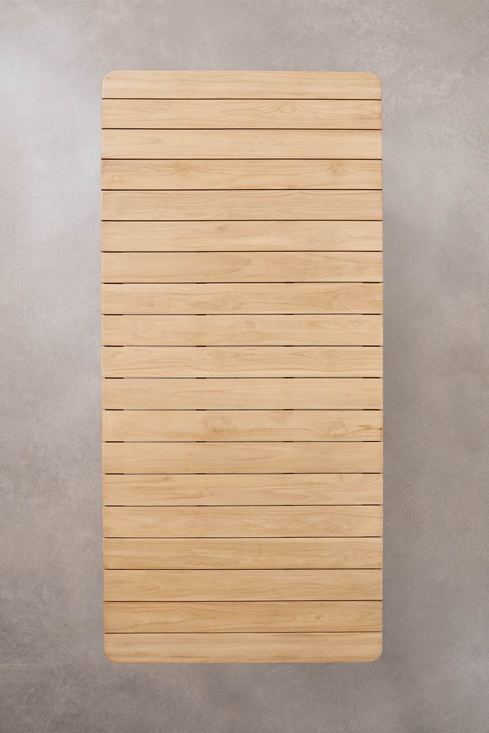 Rectangular garden table in aluminum and teak wood Sirka, gallery image 6