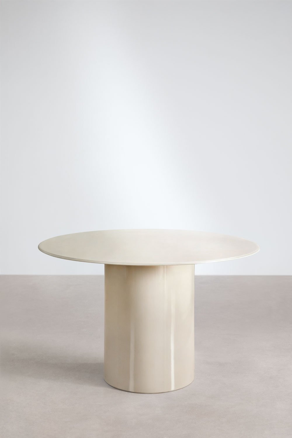 Round dining table Ø120 cm in tempered glass and MDF Asgri, gallery image 3
