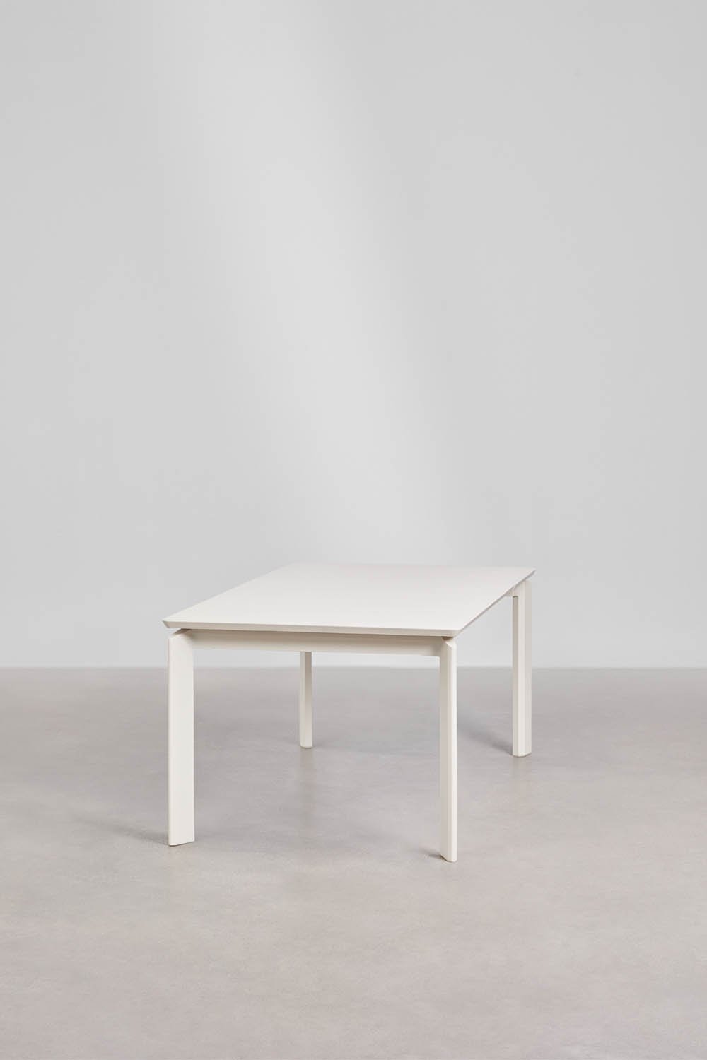 Rectangular garden table 180-300x100 cm extendable aluminum Milenca, gallery image 3