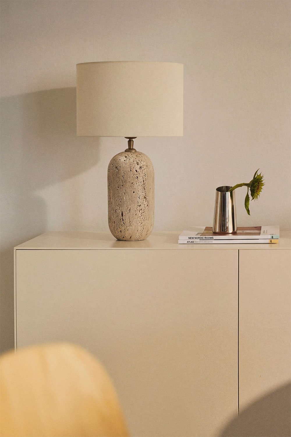 Yalvira natural stone table lamp, gallery image 1