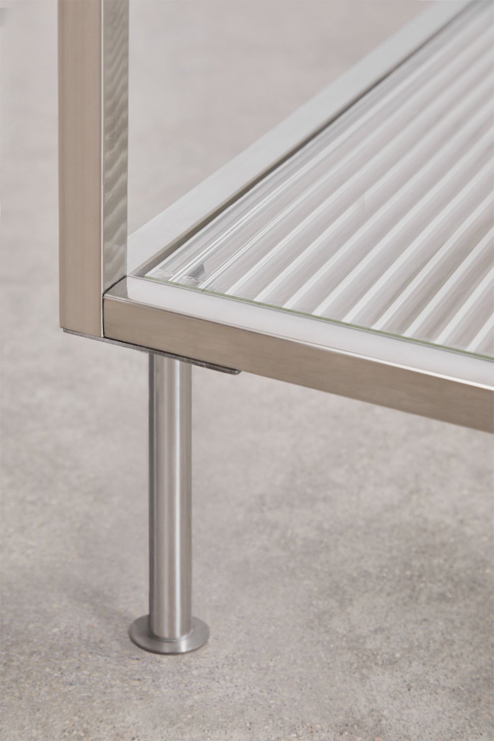 Rectangular coffee table 90x60 cm in steel and glass Paoline, gallery image 6