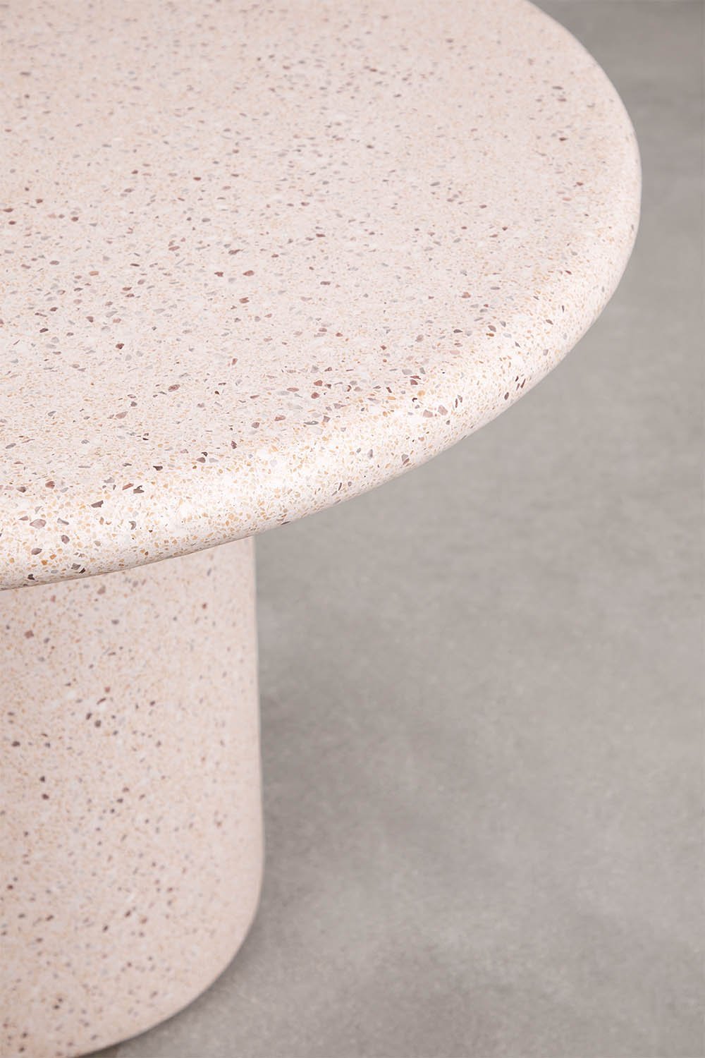 Emiria round garden table in cement, gallery image 2