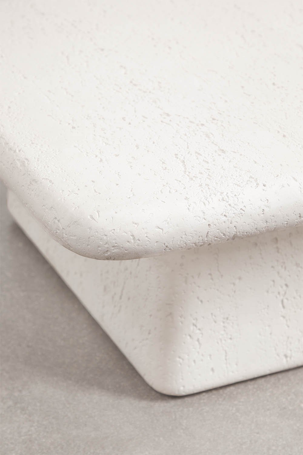 Square coffee table 105x105 cm in Maelis cement, gallery image 2