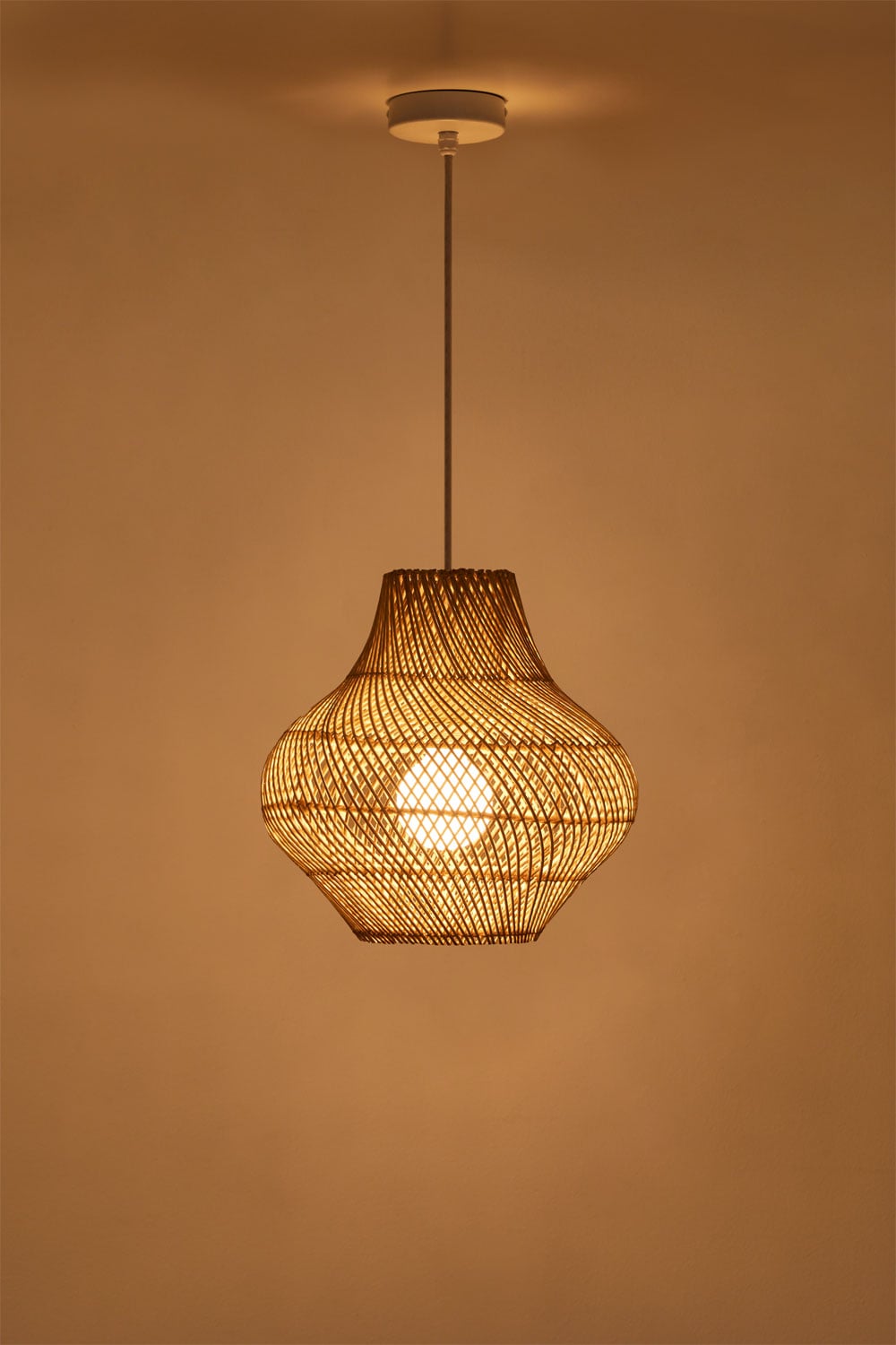 Magali rattan pendant ceiling lamp, gallery image 2