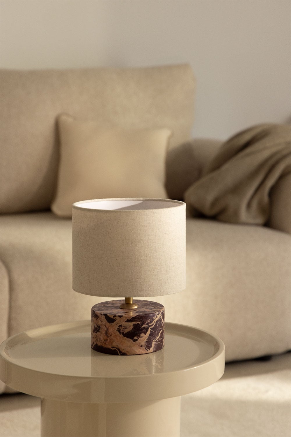 Orlena natural stone table lamp base, gallery image 1