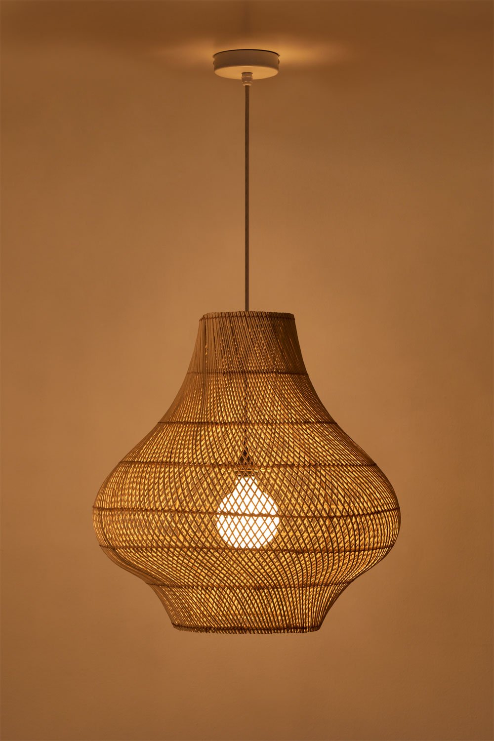 Magali rattan hanging ceiling lamp for outdoor use, gallery image 2