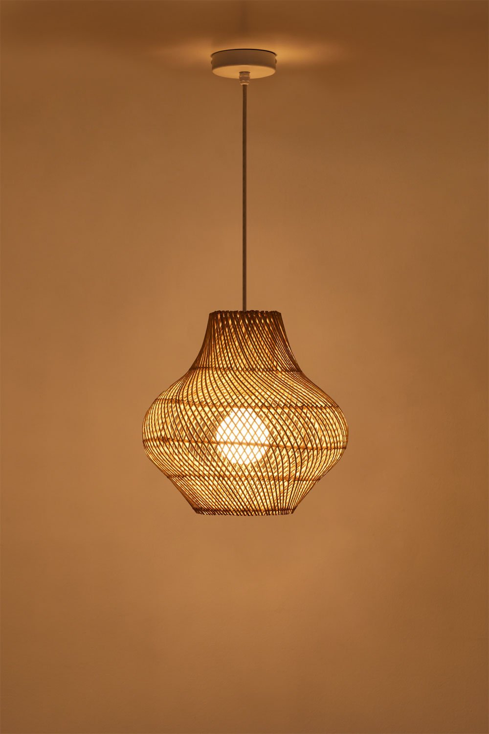 Magali rattan hanging ceiling lamp for outdoor use, gallery image 2