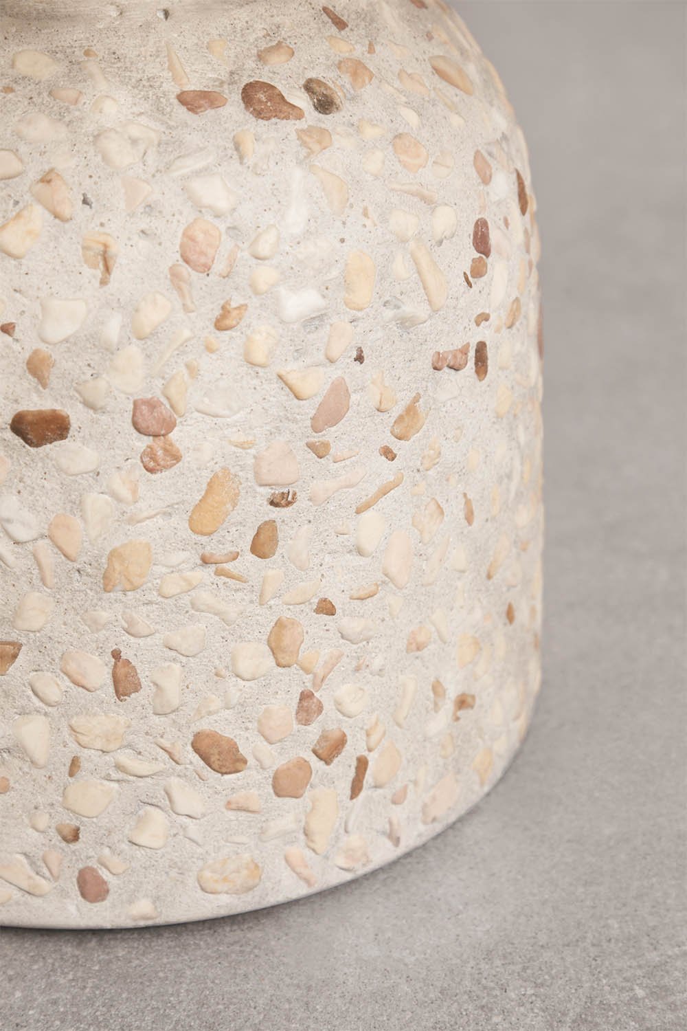 Zanira round bedside table Ø40 cm in cement, gallery image 5