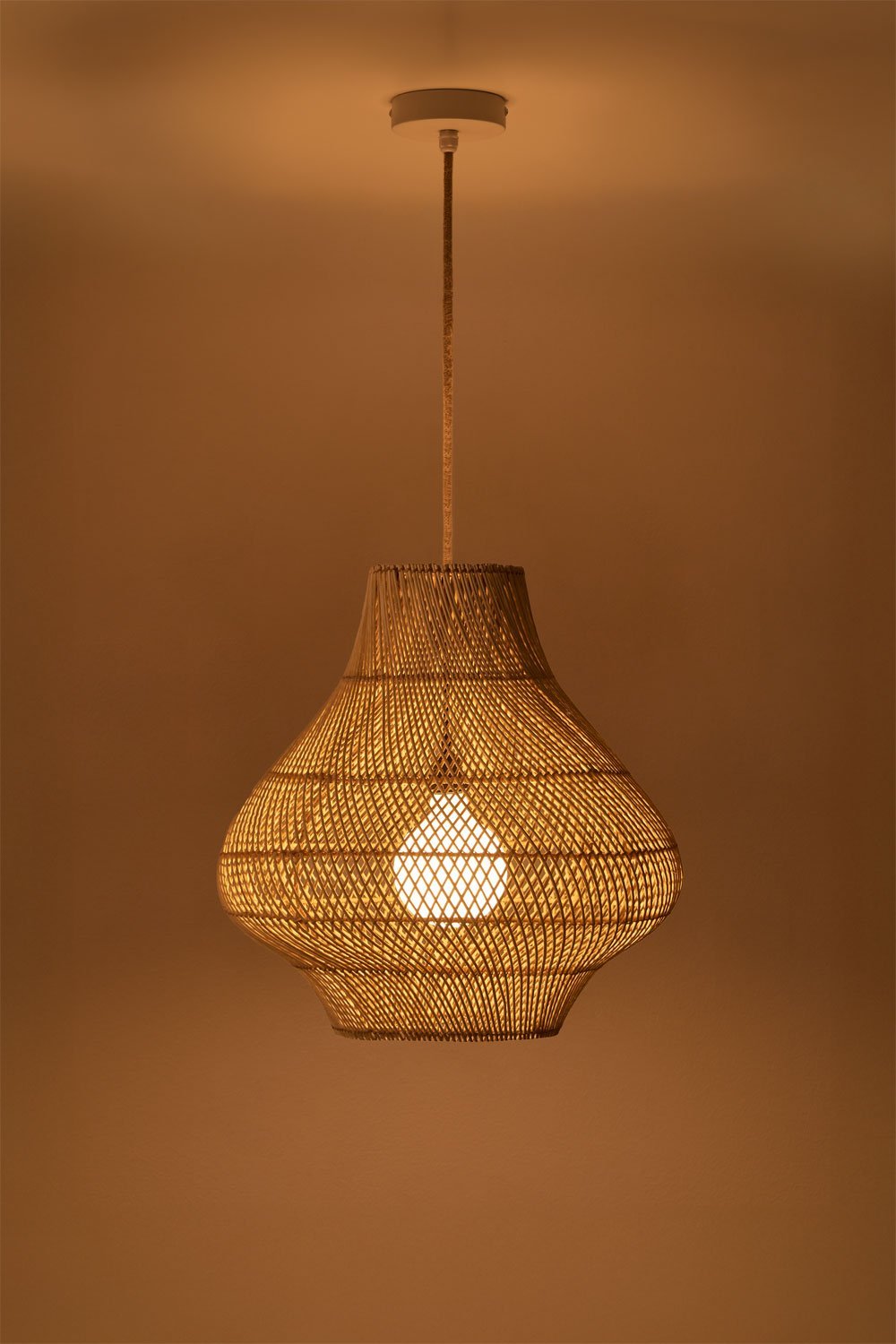 Magali rattan hanging ceiling lamp for outdoor use, gallery image 2