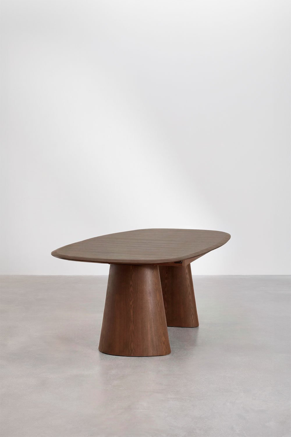 Oval extendable dining table in MDF and ash veneer Nuveta, gallery image 5