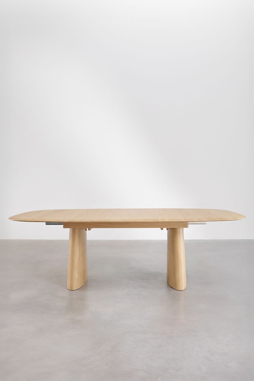 Oval extendable dining table in MDF and ash veneer Nuveta, gallery image 6