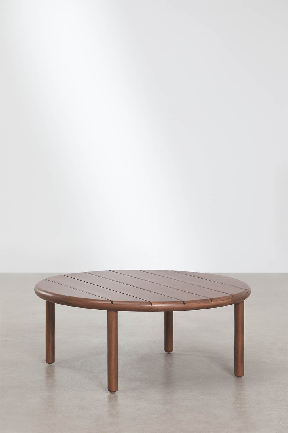 Set of 2 round acacia wood Olivia garden coffee tables, gallery image 4