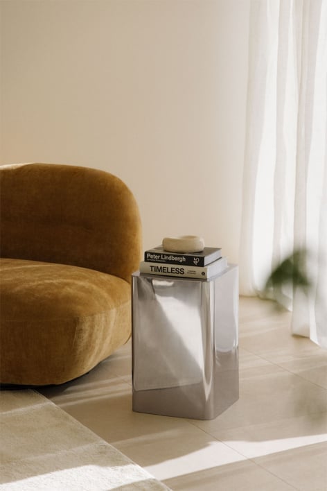 Square steel side table Loraq