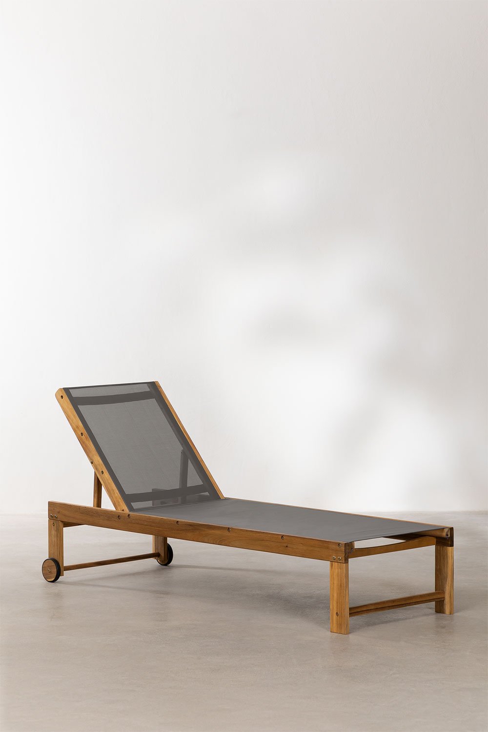 Valerys wooden reclining sun lounger, gallery image 2