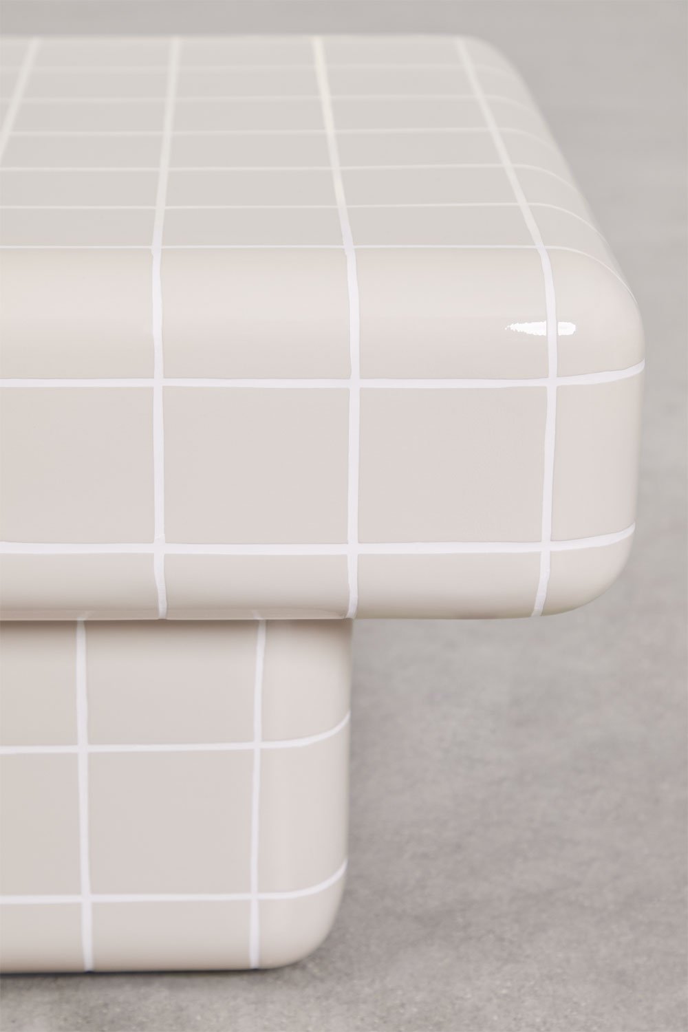 Eleonor rectangular coffee table in cement and fiberglass, gallery image 6