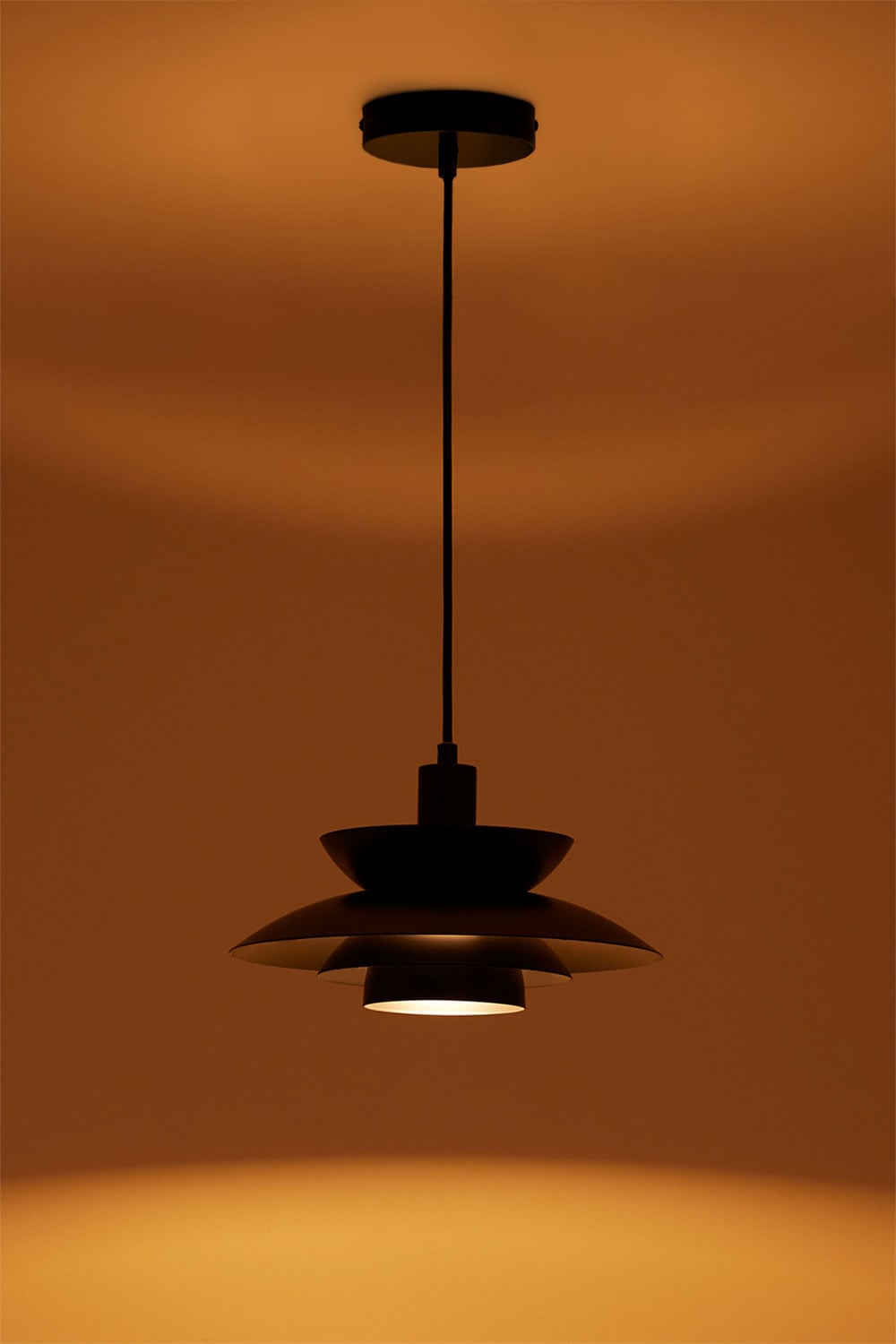 Alicia hanging ceiling lamp in iron, gallery image 3