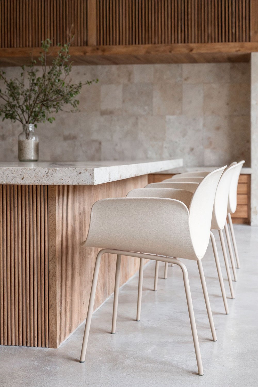 Pack of 2 dining chairs in polypropylene and steel Lynette, gallery image 7