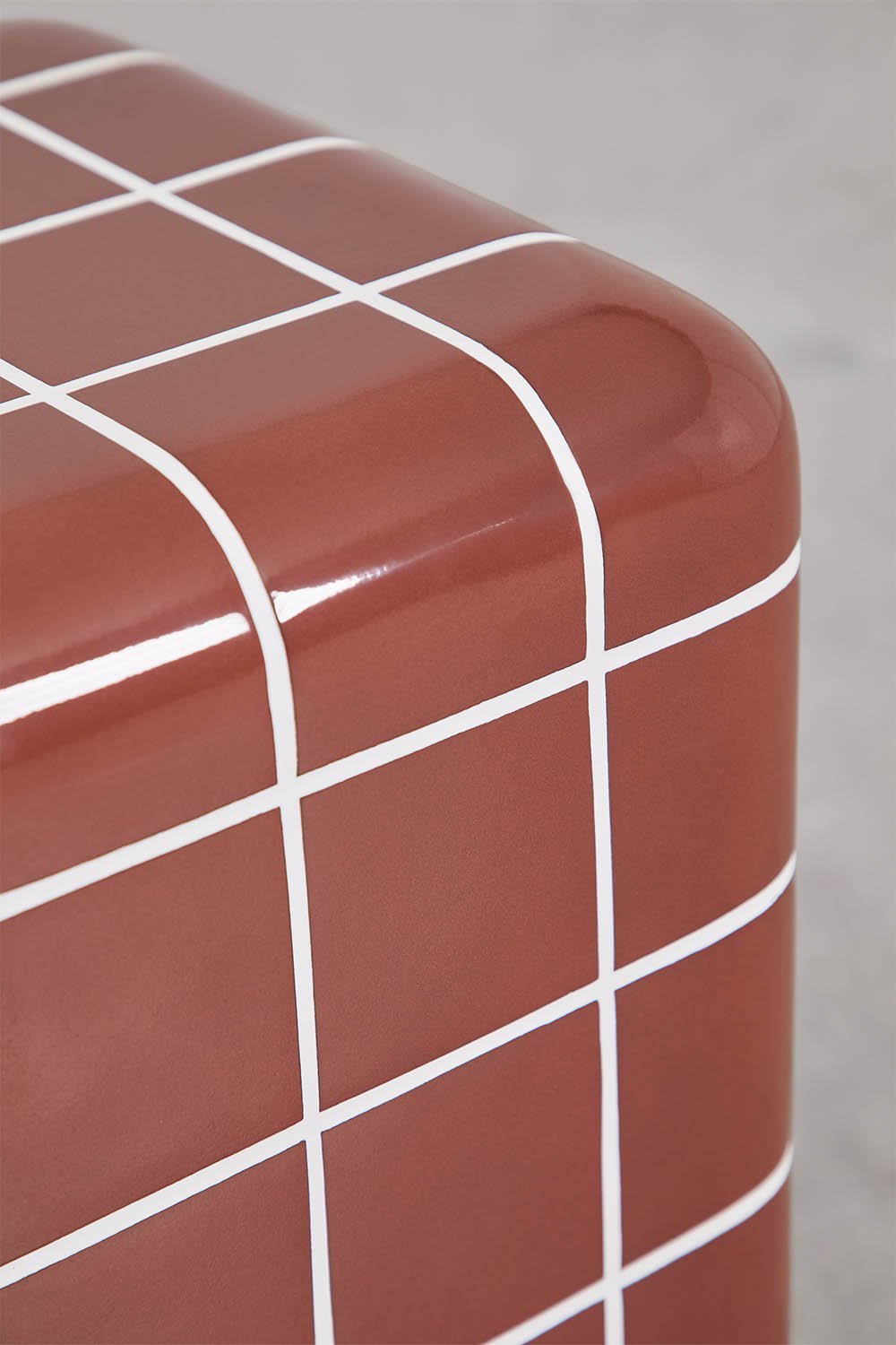 Eleonor square side table, 30x30 cm, made of cement and fiberglass, gallery image 4