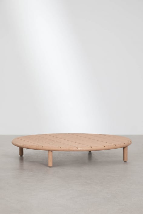 Olivia round acacia wood coffee table