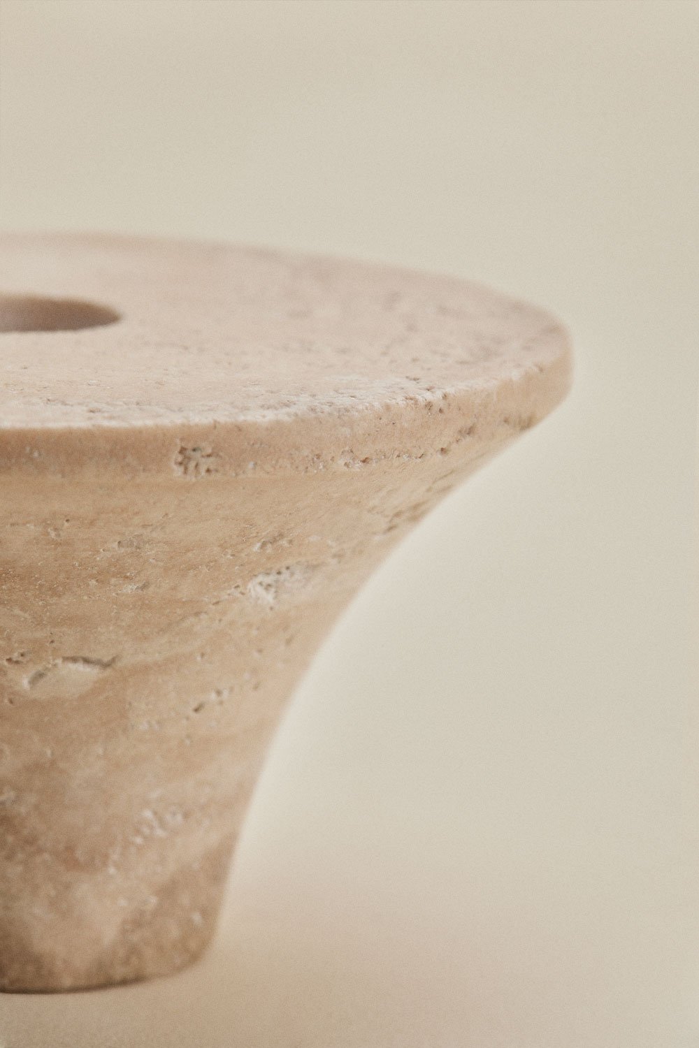 Pack of 2 natural stone Bellvion candle holders, gallery image 3