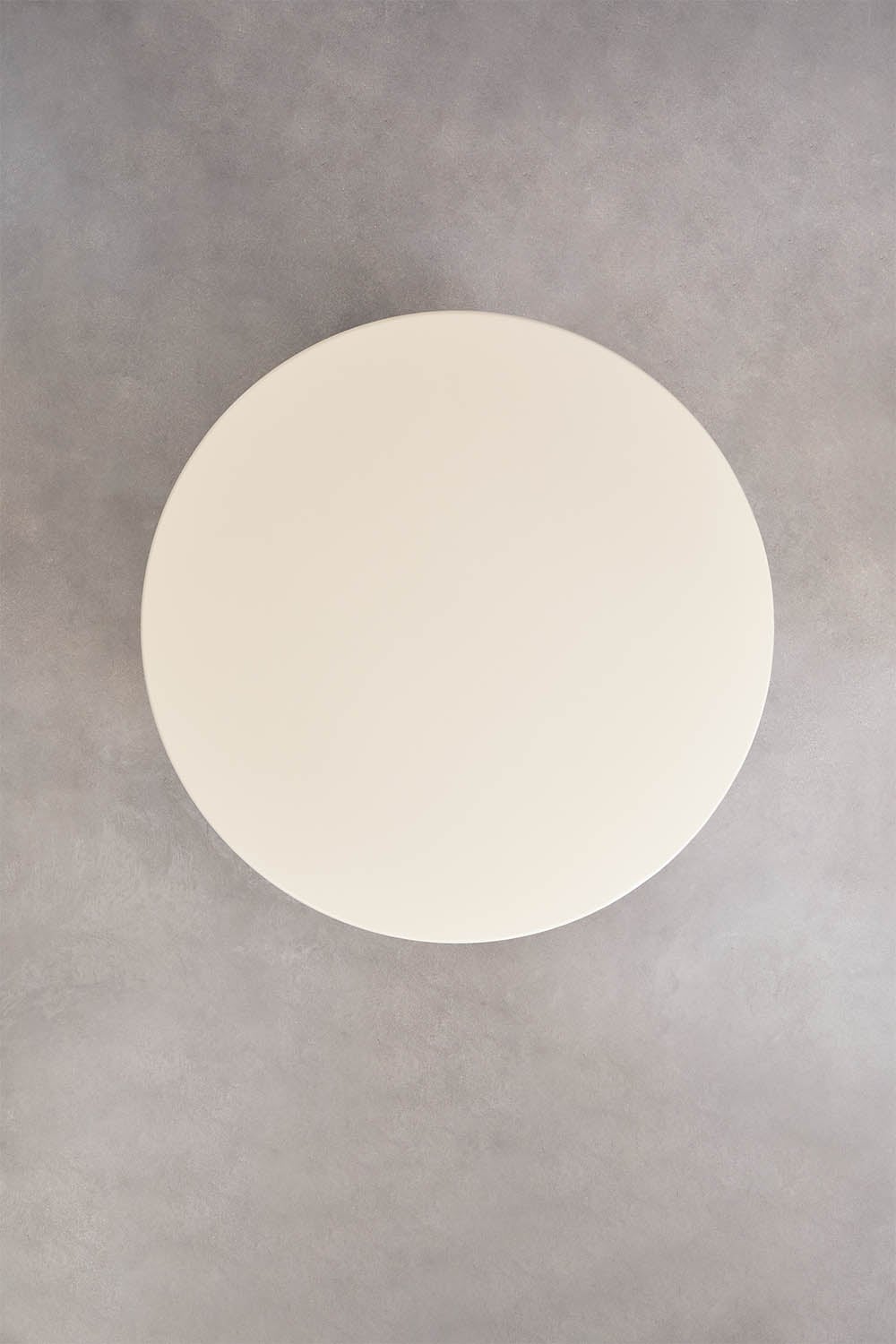 Sirvon round garden table in cement and acacia wood, gallery image 4