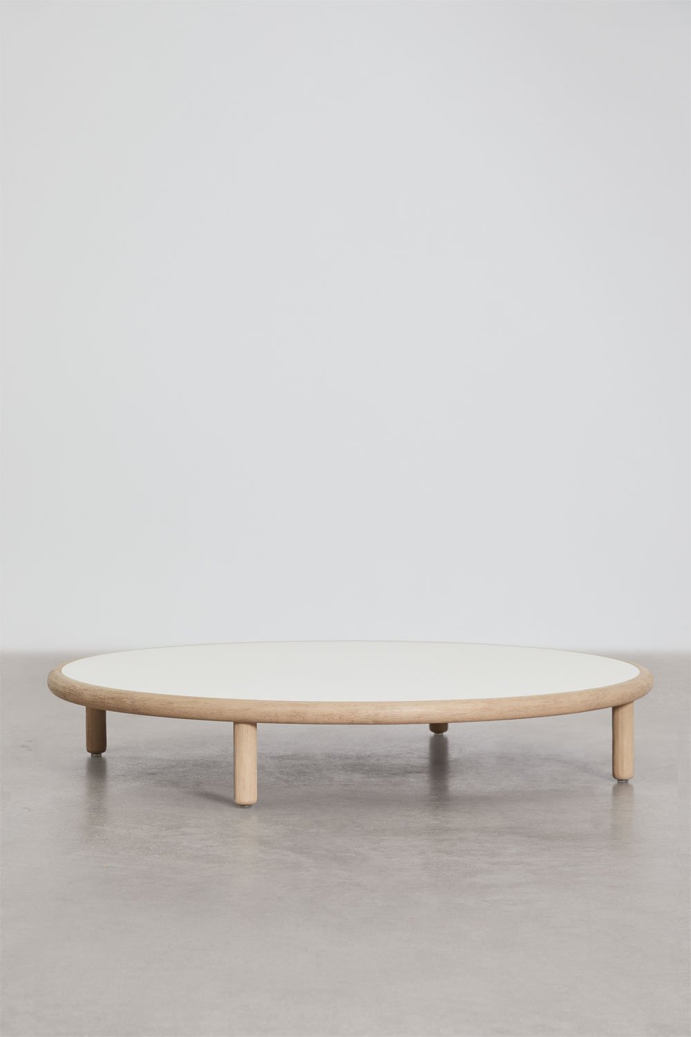 Set of 2 round acacia wood garden coffee tables Olivia, gallery image 2