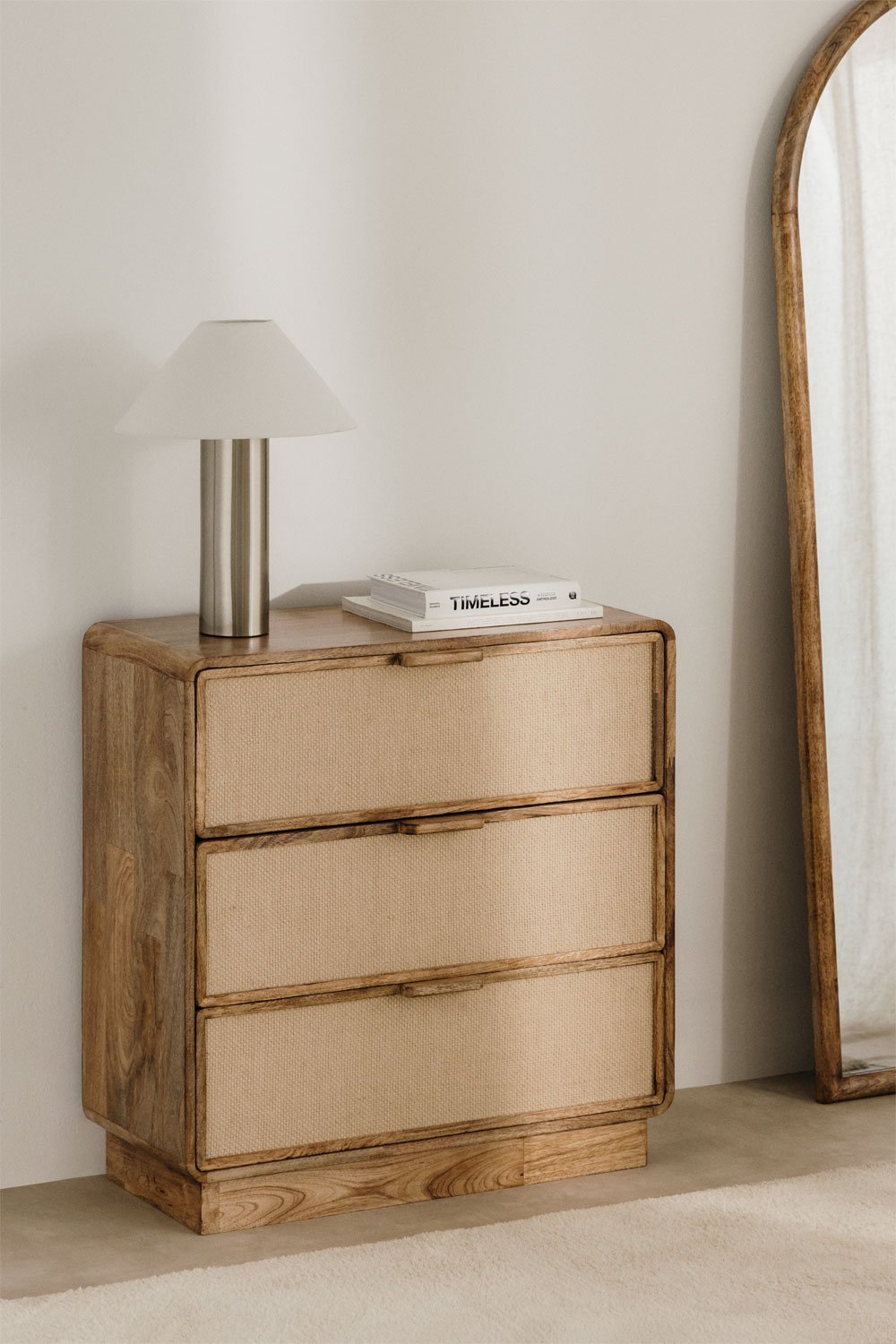 Abrams dresser in mango wood, MDF, and jute, gallery image 1